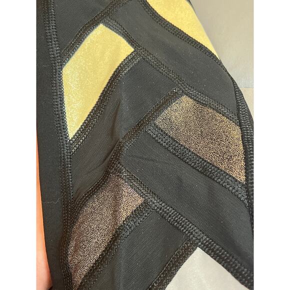 Victoria’s Secret knockout sport workout pants with metallic design on legs sz S - Picture 6 of 7